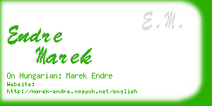 endre marek business card